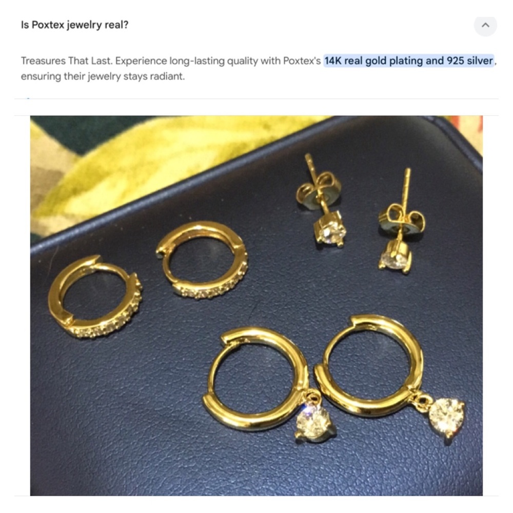 New! POXTEX 3 set 14K SS Pierced Earring Set - Picture 11 of 11